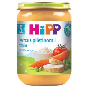 HIPP POVRCE SA PIRINCEM I PILETINOM 190GR
