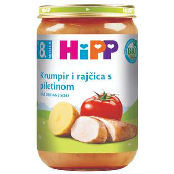 KASICA HIPP PILETINA SA PARADAJZOM I KROMPIROM 220G