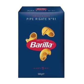 TESTENINA BARILLA PIPE RIGATE n.91 500gr