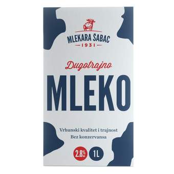 Mlekara Sabac Dugotrajno mleko 2.8% 1L TP