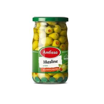 KISELISI MASLINA AMFISSA ZELENA SA PAPRIKOM 680G