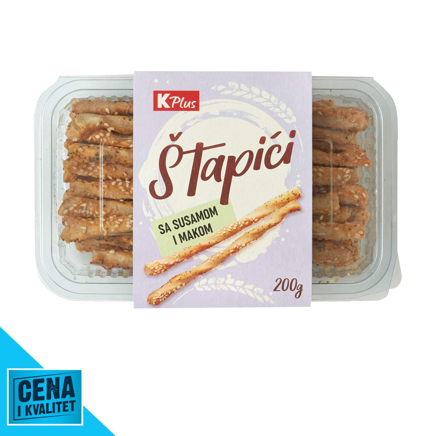 K Plus Stapici sa susamom i makom 200g