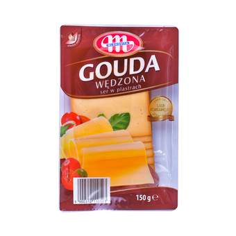 352255 Mlekovita Gauda dimljena sečena slajs 150g