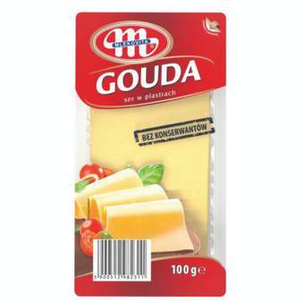 KAČKAVALJ GAUDA SEČENI LISTIĆI 100G MLEKOVITA