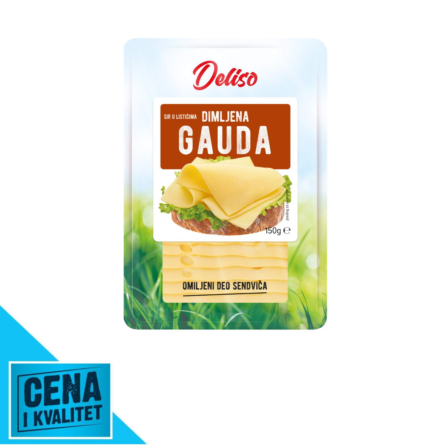 Deliso Sir dimljena gauda slajs 150g