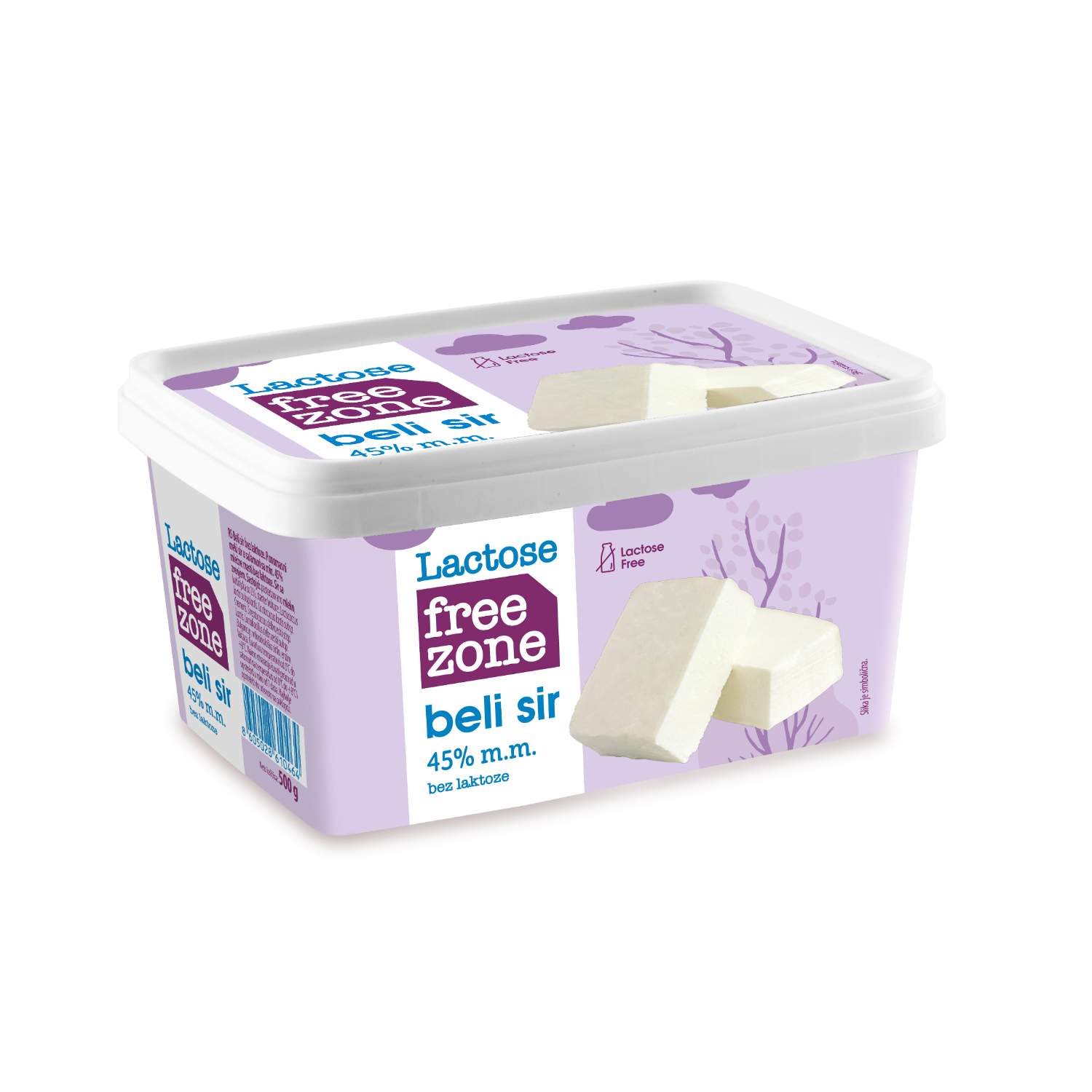 Free Zone Beli sir bez laktoze 500g