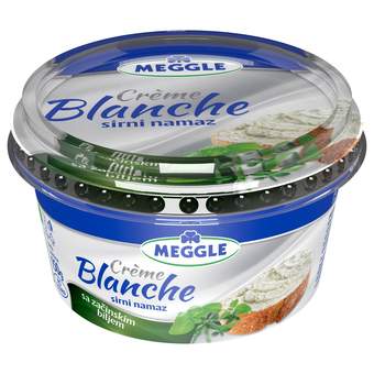 SIRNI NAMAZ CREME BLANCHE SA ZACINSKIM BILJEM 150G MEGGLE