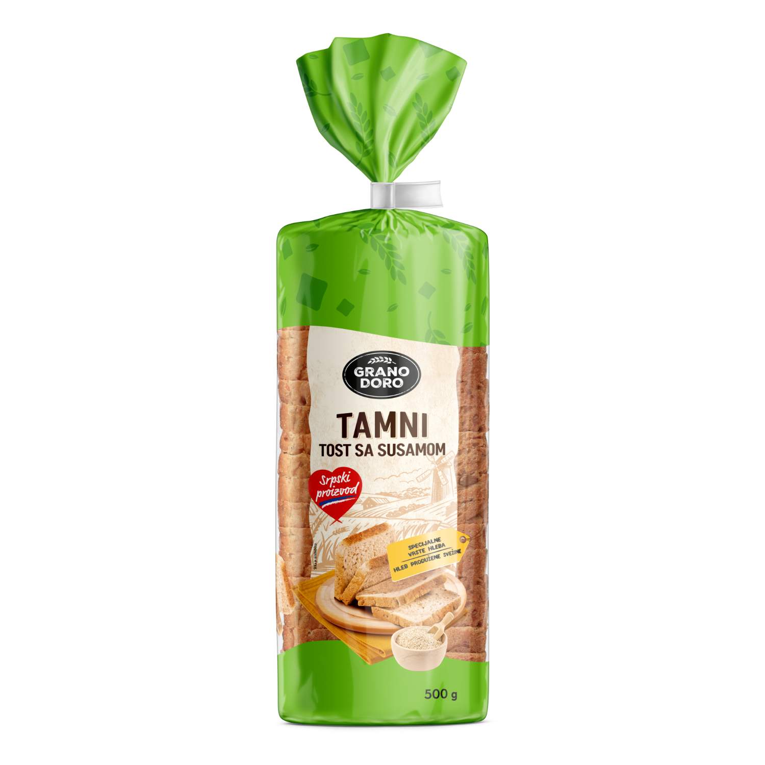 Grano Doro Tamni tost hleb sa susamom 500g