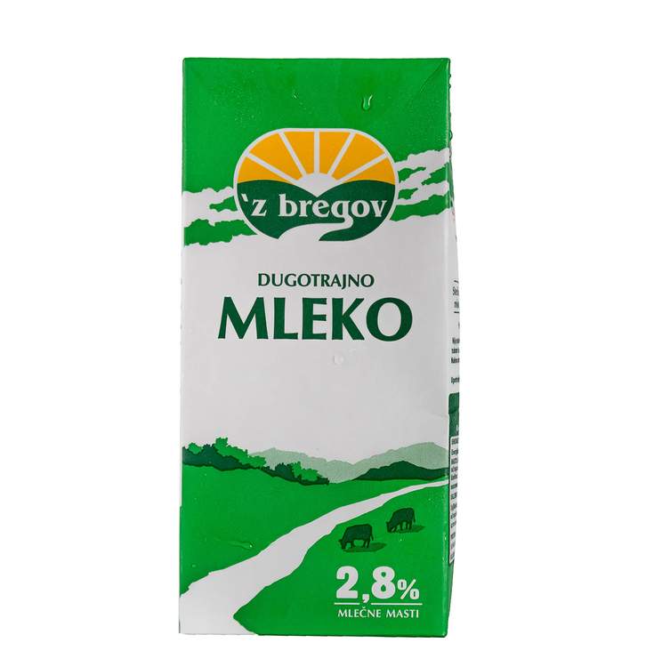 Z Bregov Dugotrajno mleko 2.8% 1L TP