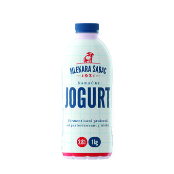 JOGURT ŠABAČKI 2,8% M.M.PET 1KG MLEKARA ŠABAC
