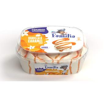 SLADOLED FAMILIA VANILLA I CARAMEL SYRUP 900 ML FRONERI