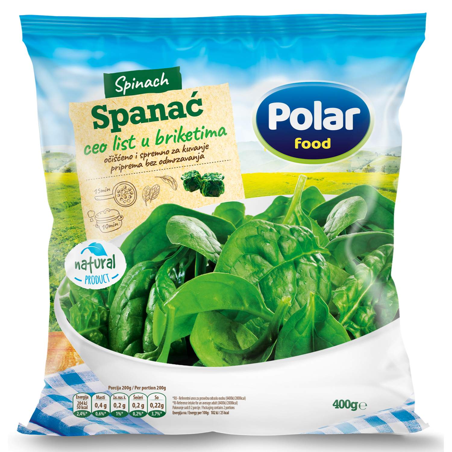 Polar Food Spanac 400g