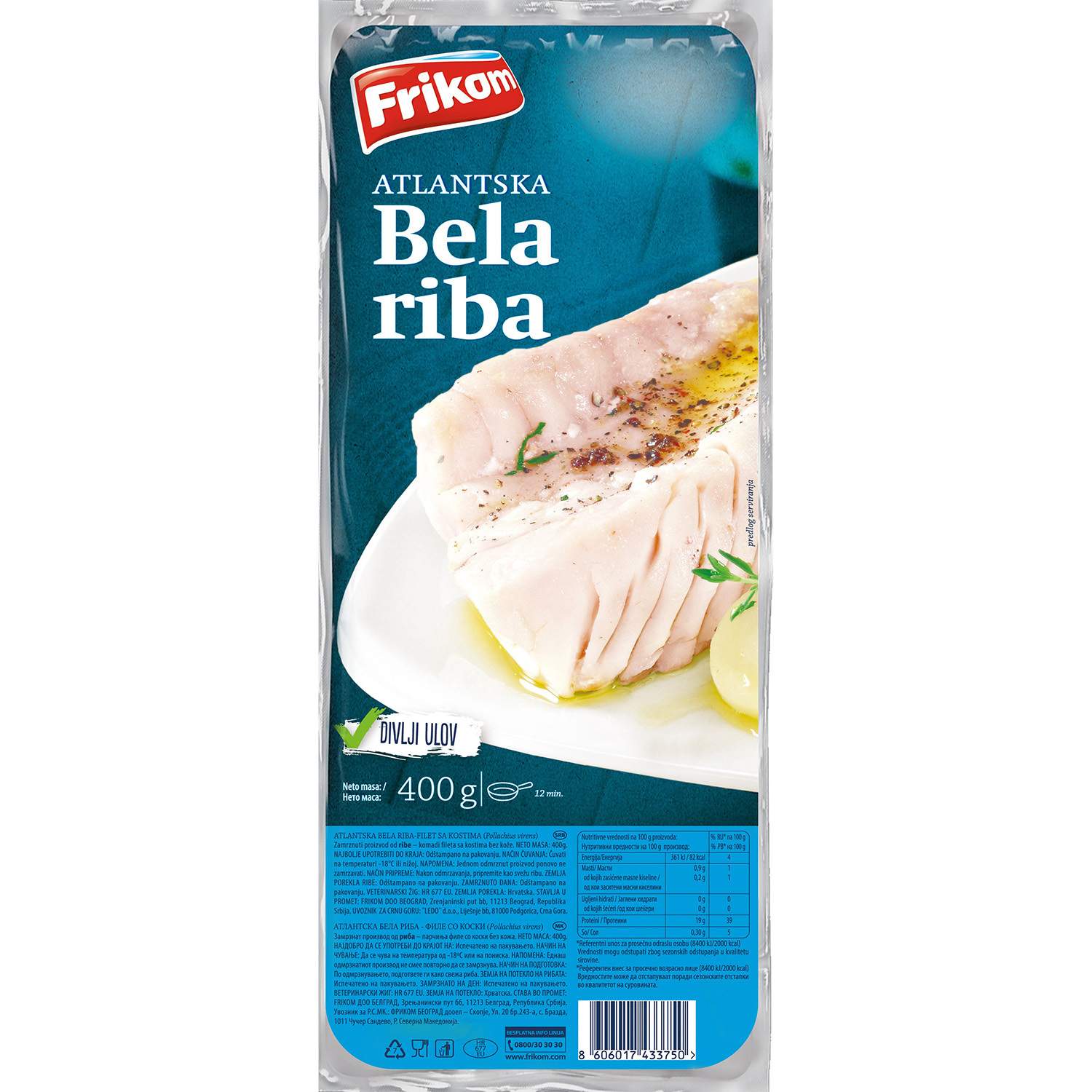filet atlanske bele ribe 400g frikom | Idea