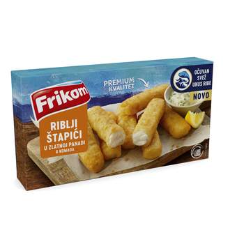 Panirani riblji stapici u zlatnoj panadi 224g Frikom