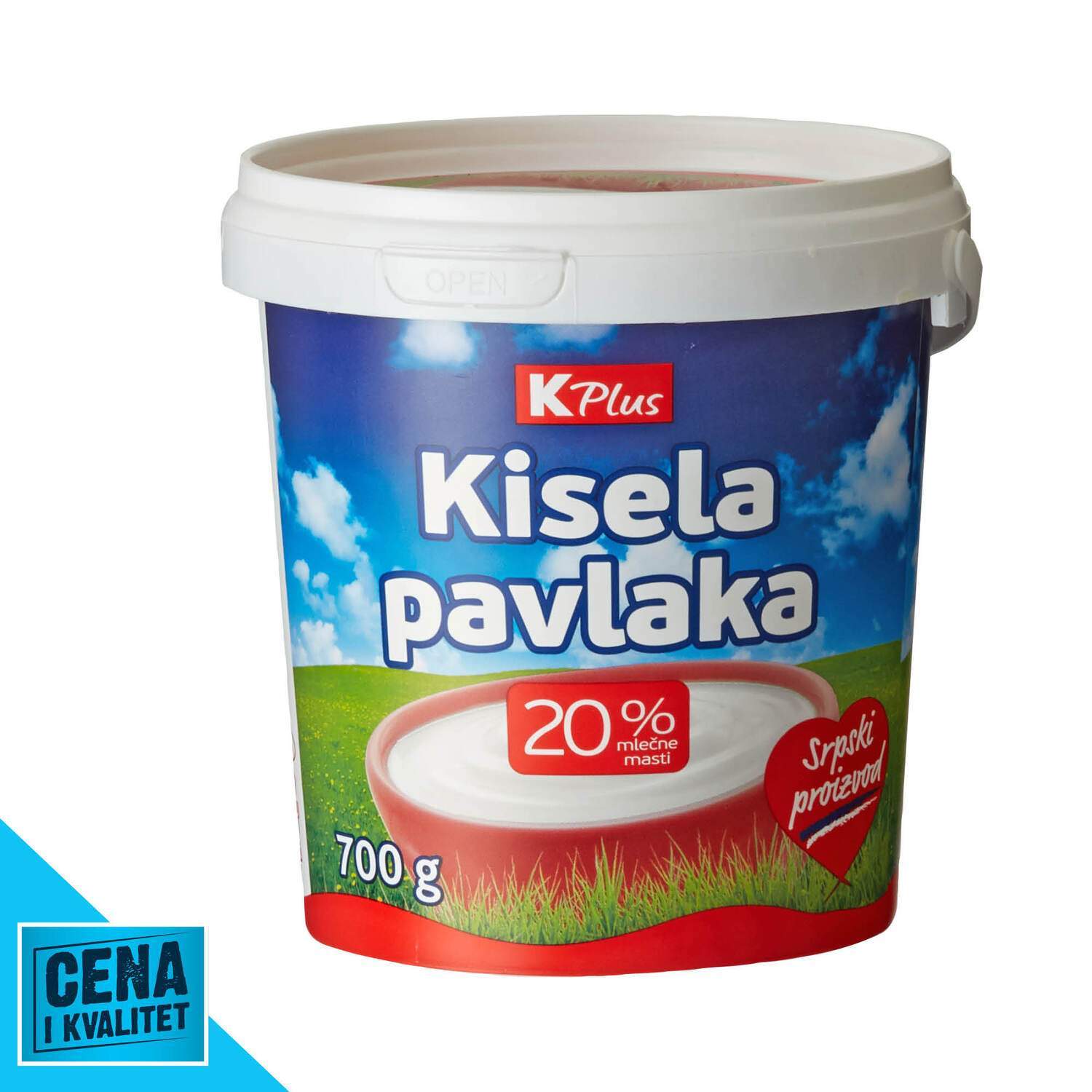 K Plus Kisela pavlaka 20%mm 700g