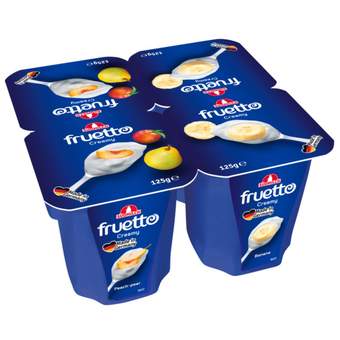 JOGURT VOCNI CAMPINA FRUTTIS BANANA KRUSKA BRESKVA 4.5% 4X125G
