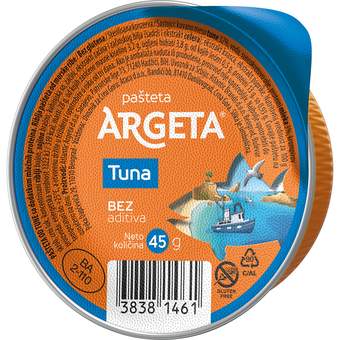 pasteta * droga argeta tuna 45 gr atlantic