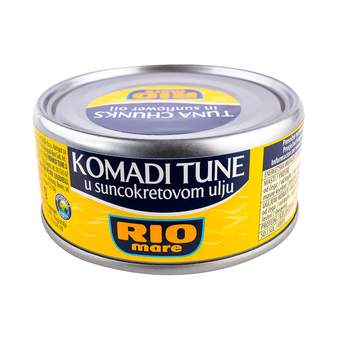 TUNJEVINA U SUNCOKRETOVOM ULJU 160G CHUNKS RIO MARE