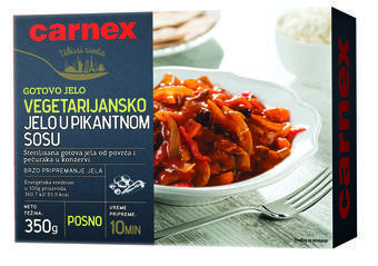 VEGETERIJANSKO JELO U PIKANTNOM SOSU 350GR CARNEX