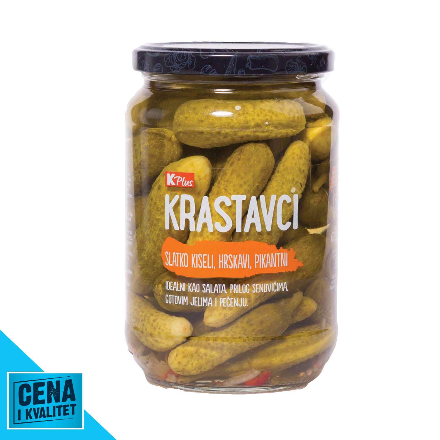 K Plus Pikantni krastavci 670g