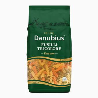 334981 Danubius testenina fusilli tricolore 400 g