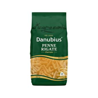 034159 PENNE RIGATE 400g DURUM 62 "DANUBIUS"