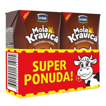 MLEKO COKOLADNO 1%MM 2x250ML TB MOJA KRAVICA IMLEK