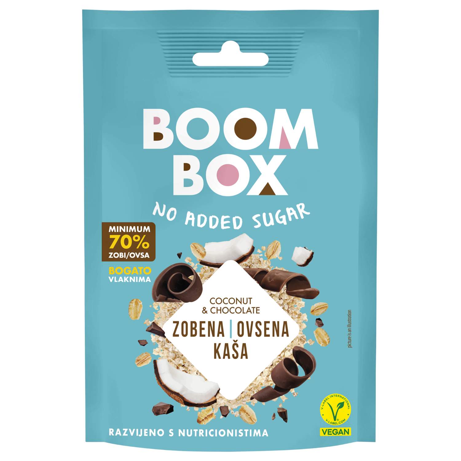 Boom box kaša ovsena kokos čokolada 60g boom box Idea