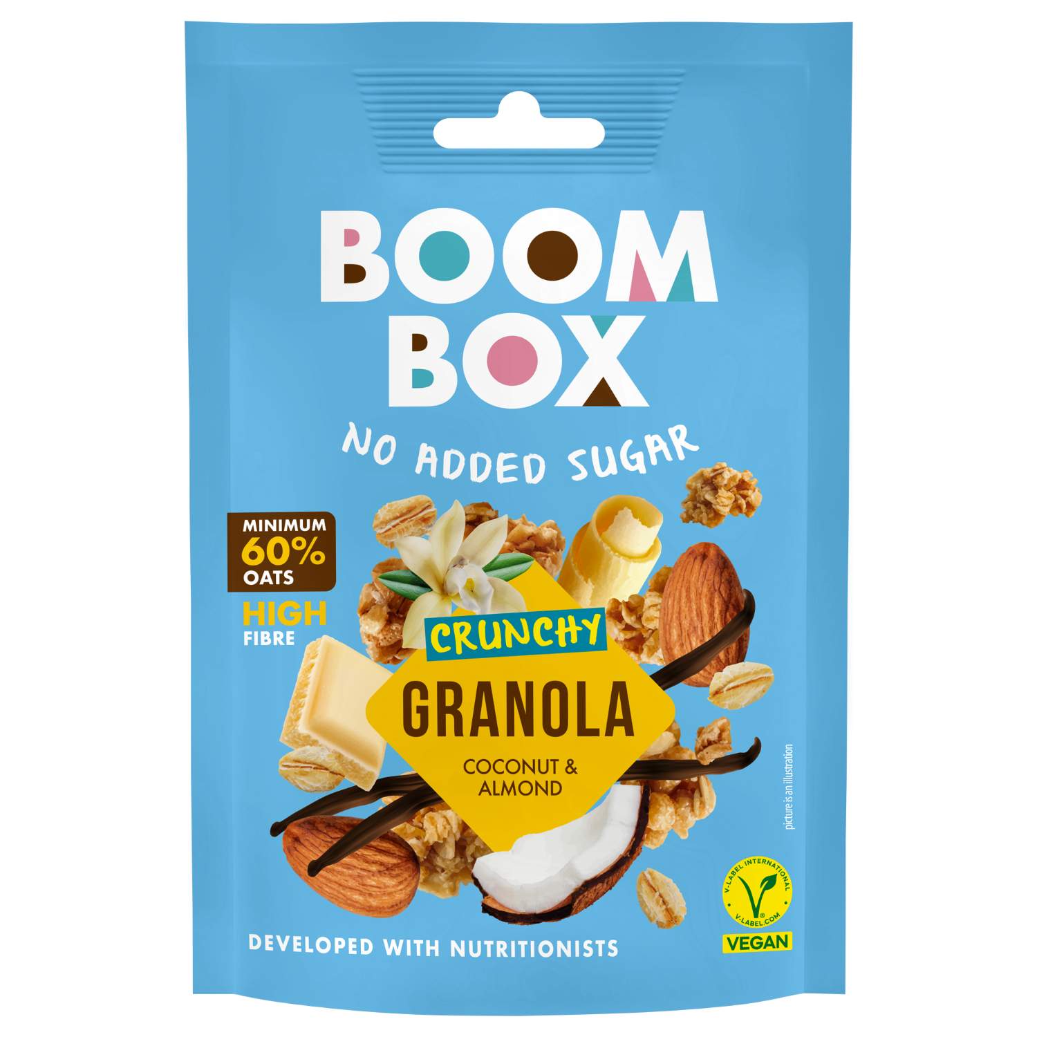 Boom box granola kokos badem čokolada vanila 60g boom box Idea