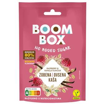 358827 Boom box ovsena kaša malina i vanila 60 g