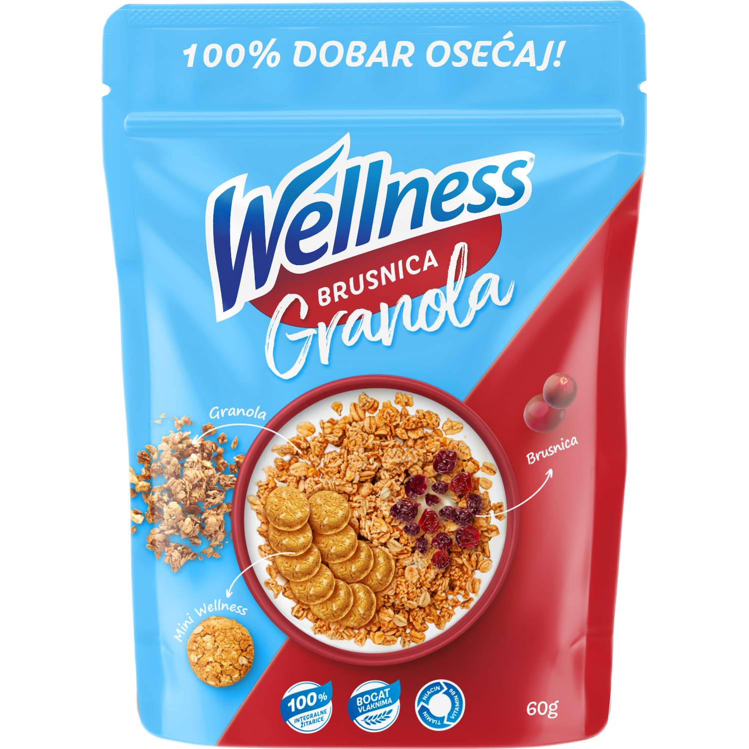 Wellness granola brusnica 60g bambi wellness | Idea