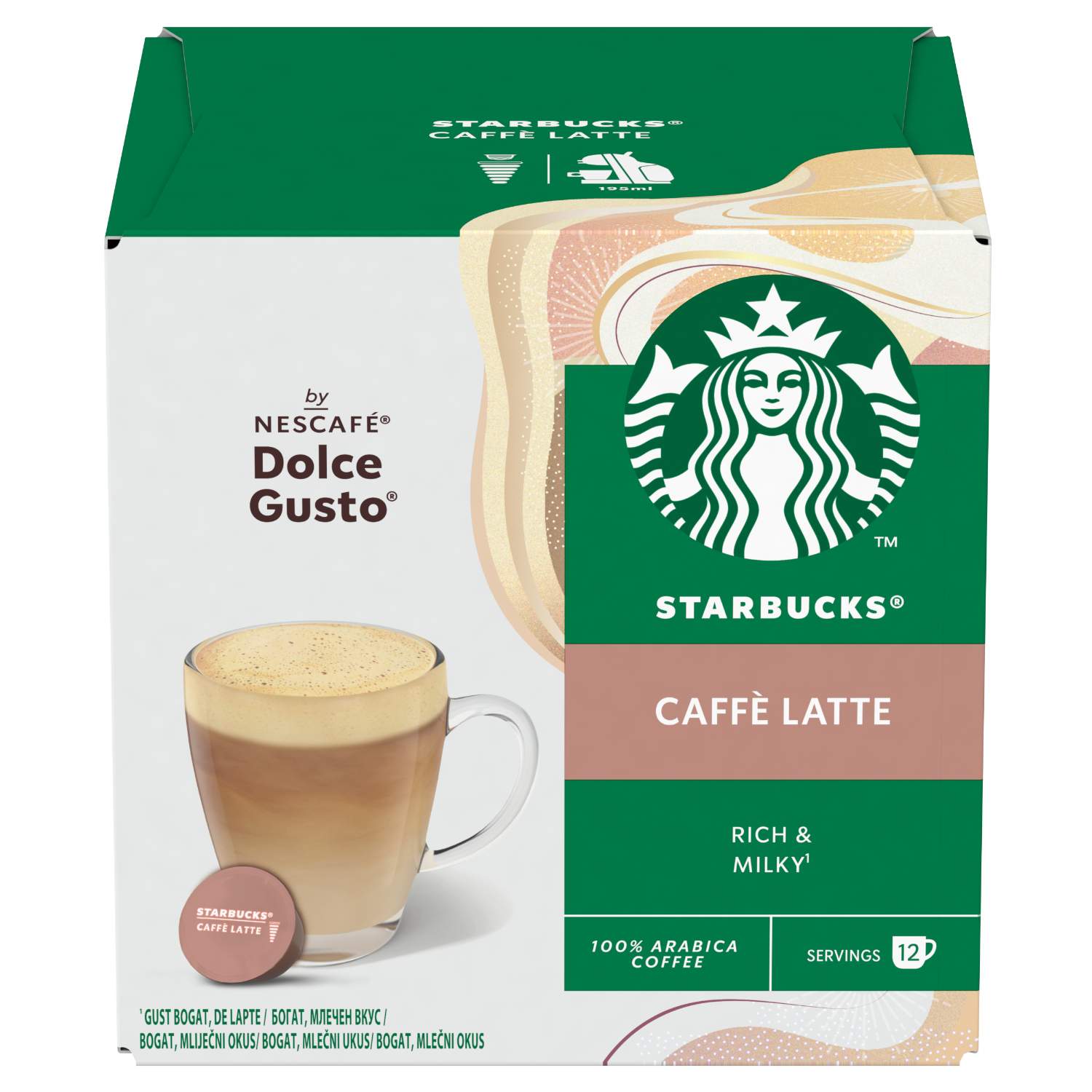 Nescafe Dolce gusto kapsule starbucks cafe latte 121.2g