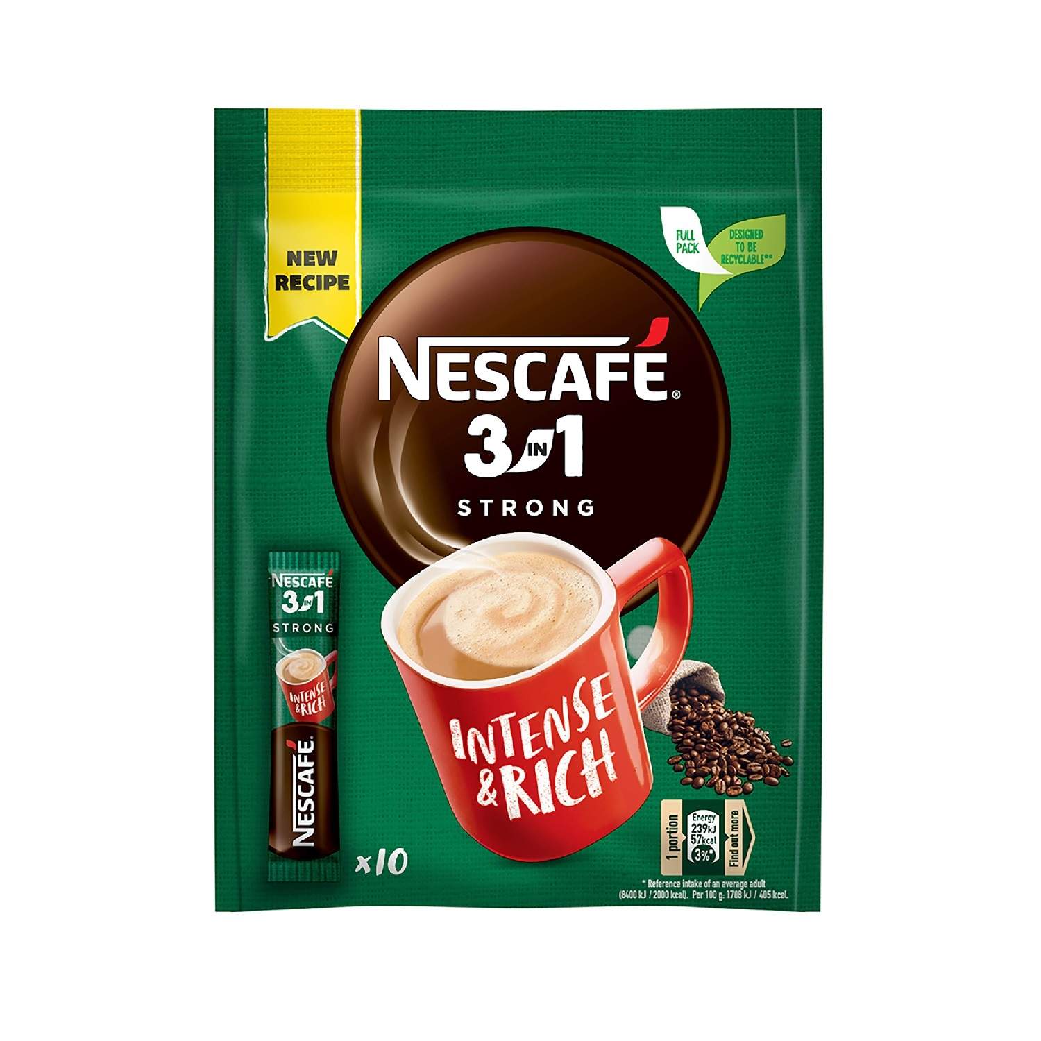 Nescafe instant nescafe 3in1 strong kesa 10x14g nescafe