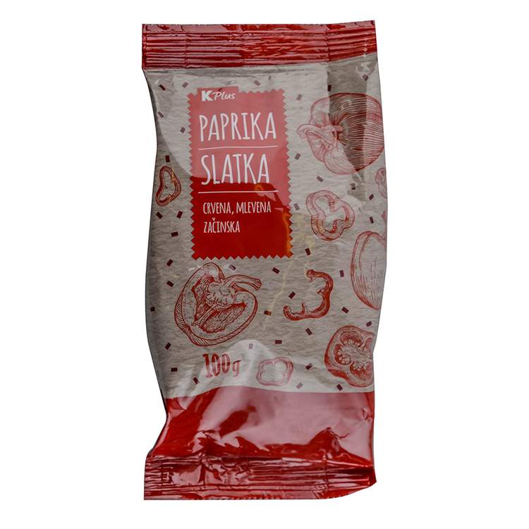K plus paprika slatka crvena mlevena zacinska paprika 100 g Idea
