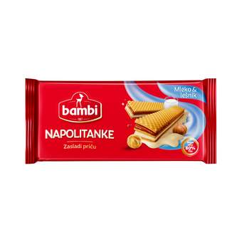 KEKS NAPOLITANKA 185G MLEKO LESNIK BAMBI (20)