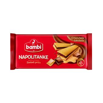 KEKS NAPOLITANKE 185G CRNA I BELA COKOLADA BAMBI (20)