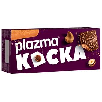 KEKS VAFEL PLAZMA KOCKA 135G PRELIVENA MLEČNOM ČOKOLADOM BAMBI (24)