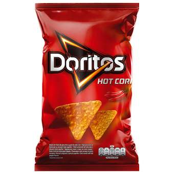 CHIPS TORTILJA DORITOS 90G HOT CORN (14)