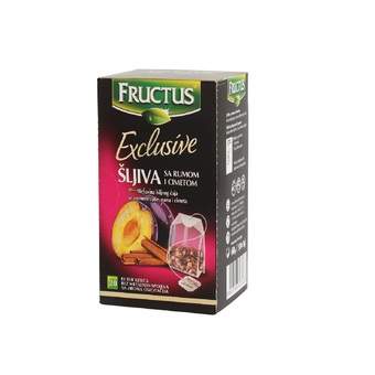 347453 Fructus Exclusive čaj šljiva sa rumom i cimetom 60 g