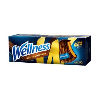 WELLNESS INTEGRALNI KEKS OVSENE PAHULJICE PRELIVEN MLECNOM ČOKOLADOM 185G BAMBI