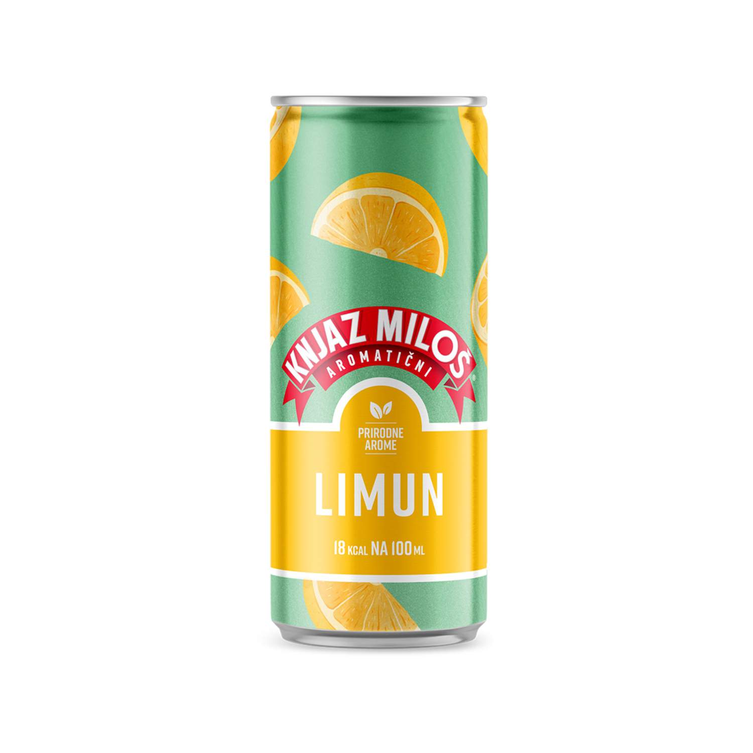 Knjaz Milos Gazirana voda limun limenka 0.33l