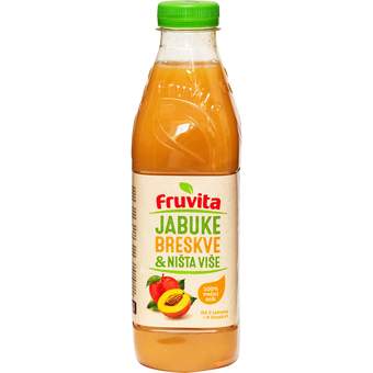 SOK JABUKE,BRESKVE& NISTA VISE 800ML PET 100% FRUVITA