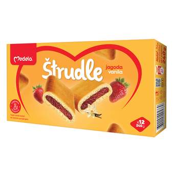 342041 Medela štrudla jagoda&vanila 240g