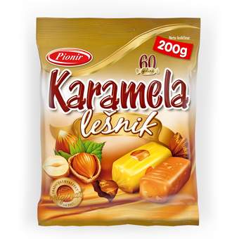 332495 Pionir karamela lešnik 200 g