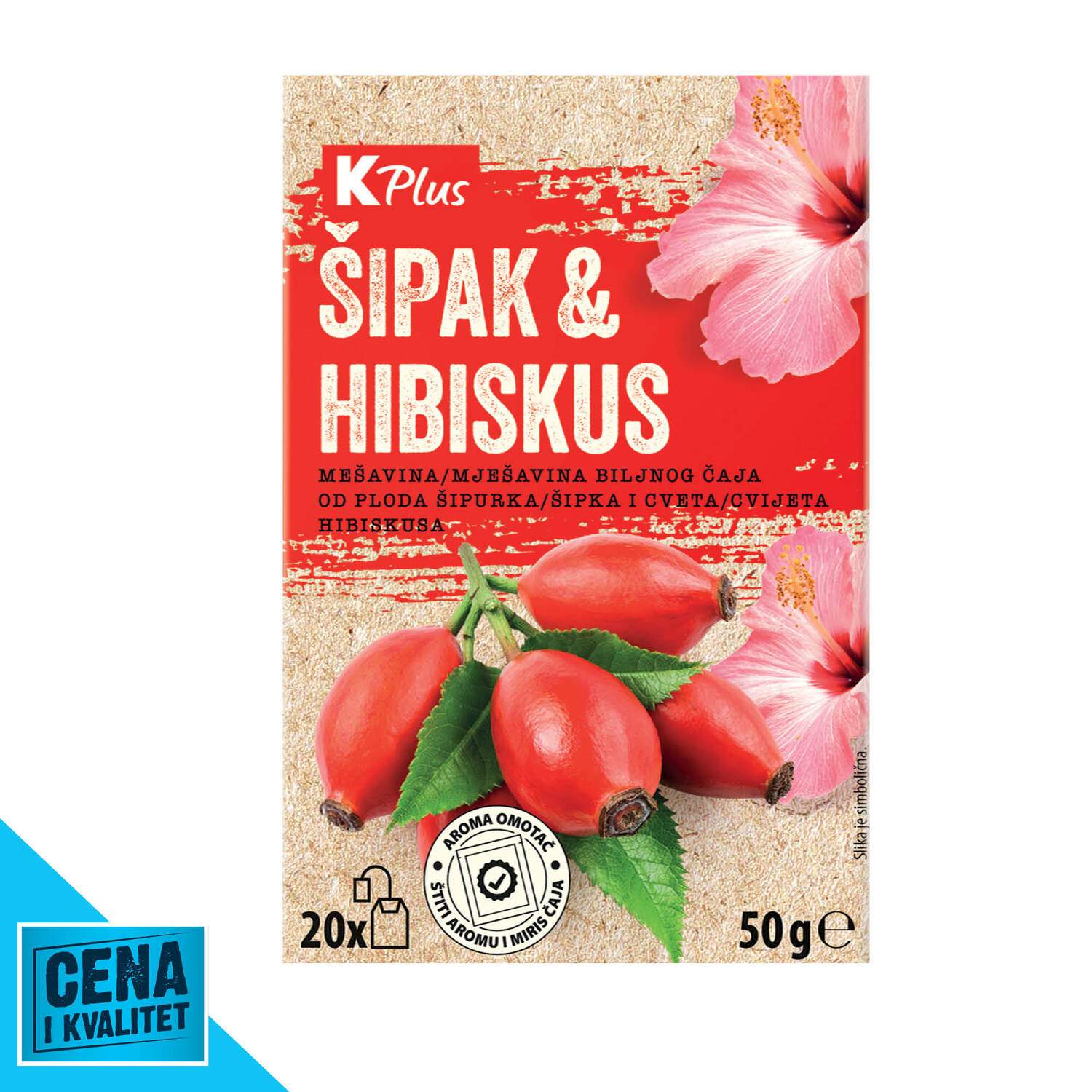 K Plus Caj Hibiskus Sipak 50g