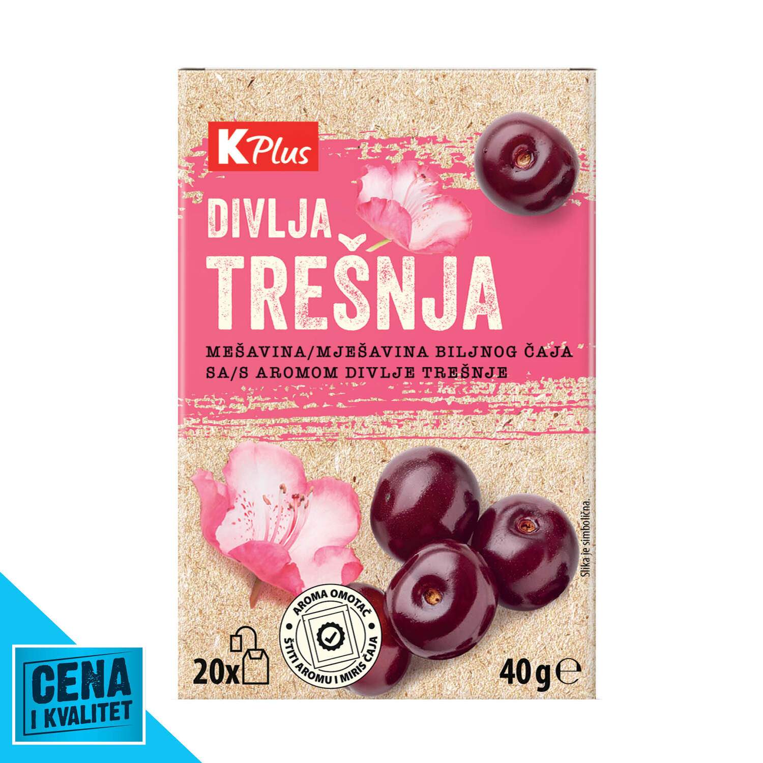 K Plus Caj Divlja Tresnja 40g
