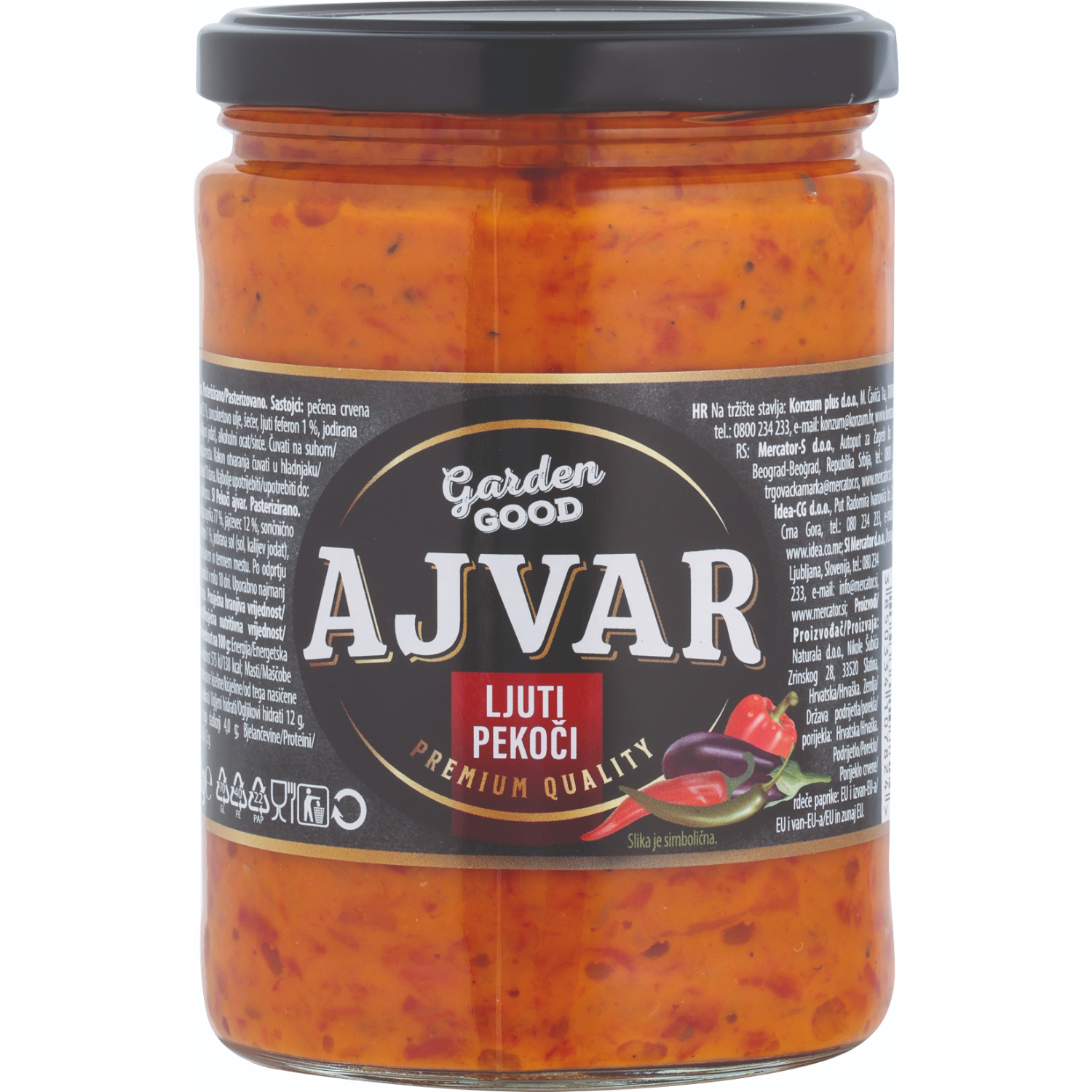 Garden Good Ajvar ljuti 550g