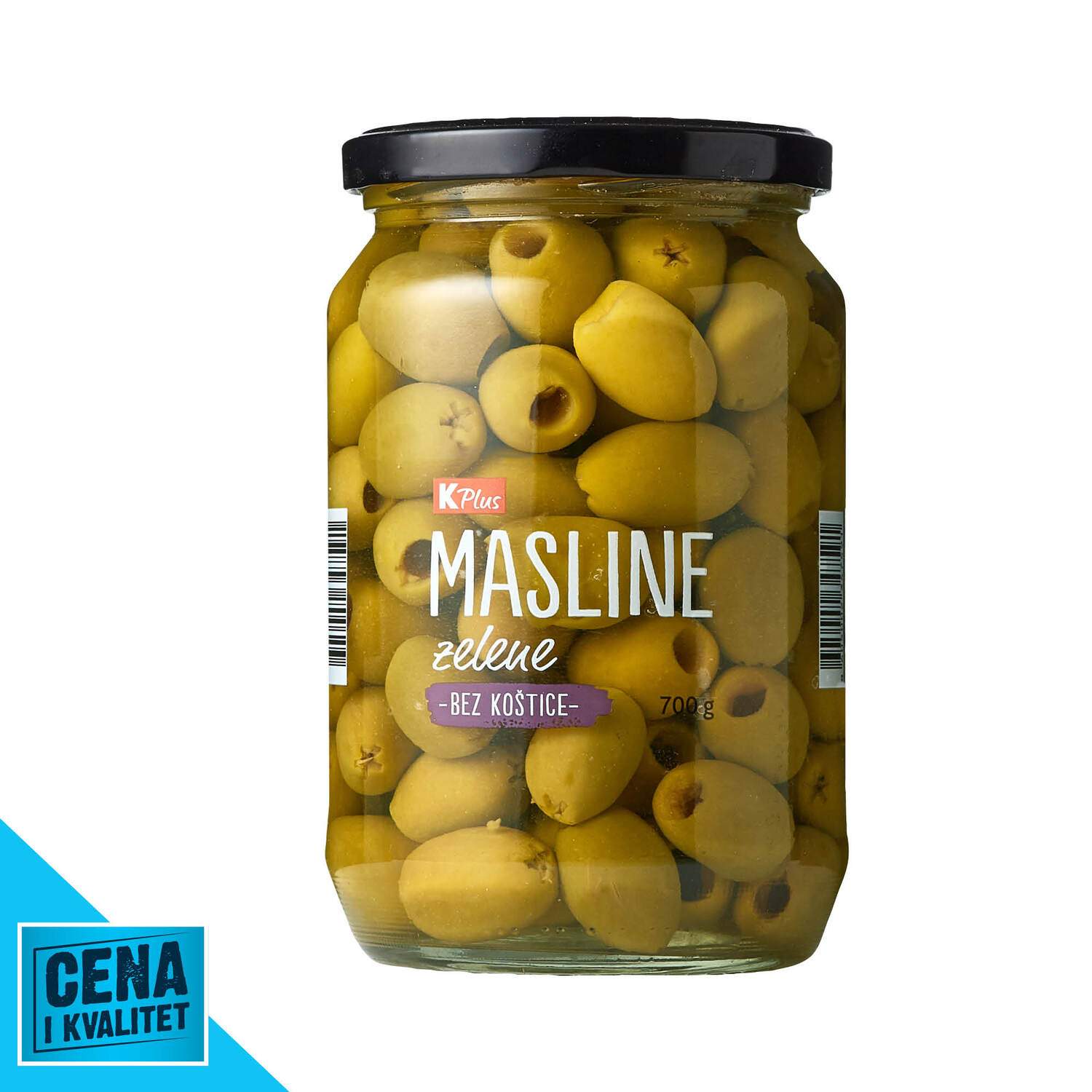 K Plus Zelene masline bez kostice 700g