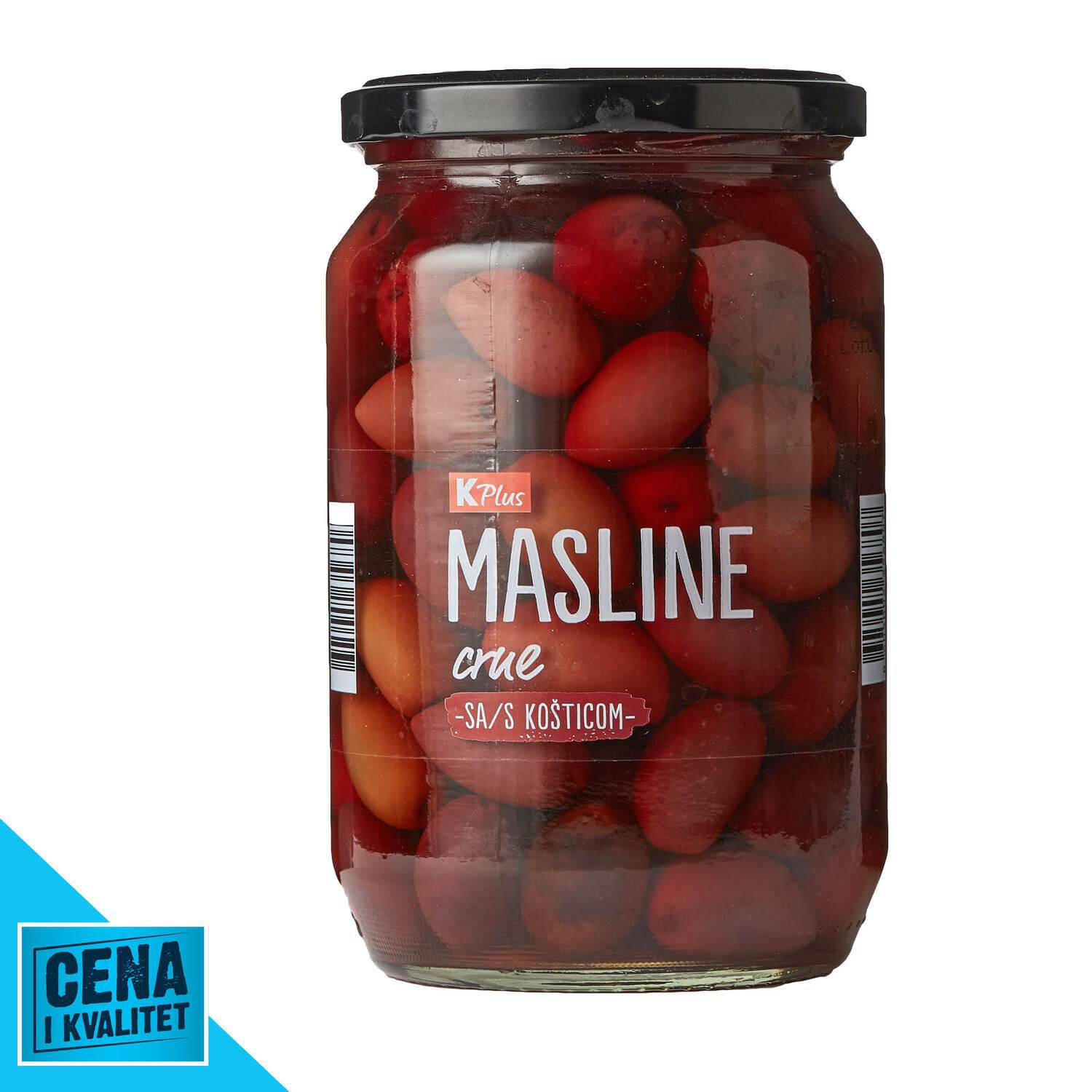 K Plus Crne masline sa kosticom 700g