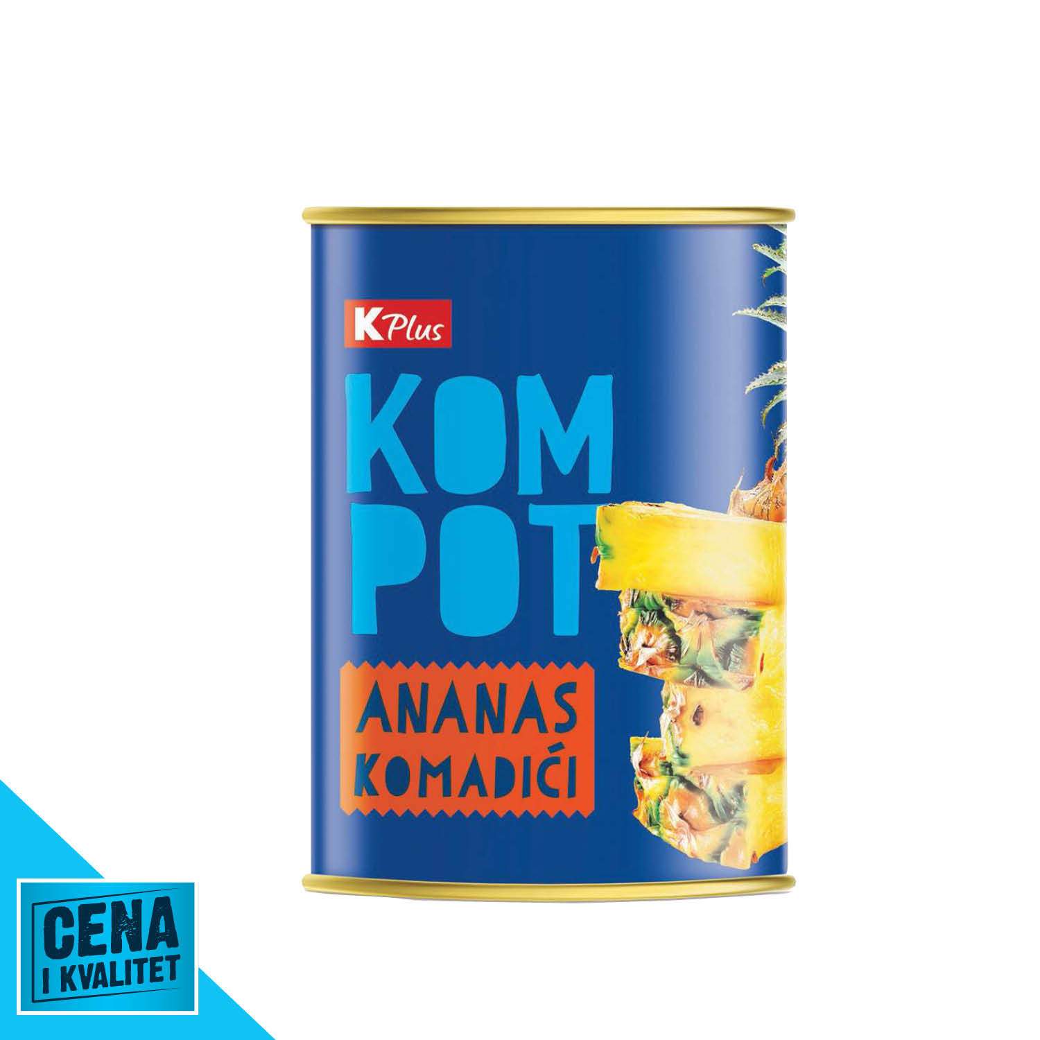 K Plus Kompot ananas komadici 565g